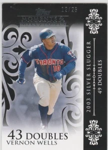 Vernon Wells 2008 Topps Moments & Milestones #75 Black Parallel Serial #'D /25 - Bild 1 von 2