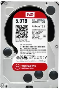 Western Digital Red 5TB WD5001FFWX 7200U/Min NASWARE 3.0 SATA III 128MB 3.5'' - Picture 1 of 5