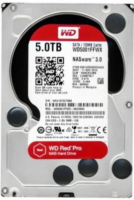 Western Digital Red 5TB WD5001FFWX 7200U/Min NASWARE 3.0 SATA III 128MB 3.5'' - Image 1 of 4