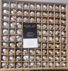 Rachel Zoe 100 Mini Glass Ball Christmas Ornaments 5/8" Multicolor - Picture 1 of 5