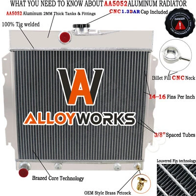 1635 4 Row Radiator Fits 1965-1966 Dodge Dart 1966-1969 Coronet Charger Polara - Image 1 of 4