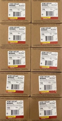 10PCS SQUARE D HOMELINE HOM115PCAFI HOM115PCAFIC 15A AFCI PLUG ON NEUTRAL NEW - Image 1 of 2
