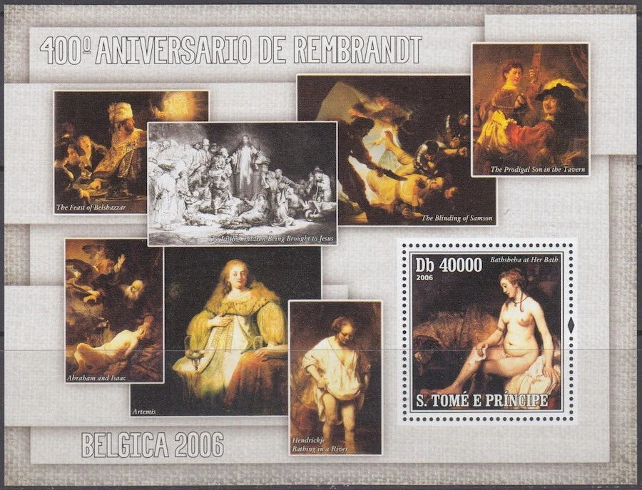 ST THOMAS y PRINCIPE Sc# 1628 MNH S/S de 1 - REMBRAND Foto 1 de 1