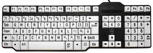 Easy2Use USB Keyboard - Large Black Print White Keys - Picture 1 of 1