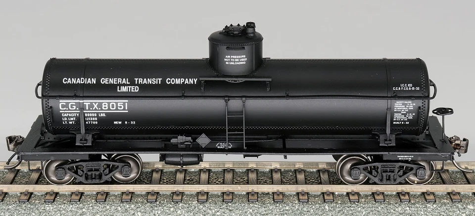 INTERMOUNTAIN HO ACF TYPE 27 8K GALLON TANK CAR RIVETED C.G.T.X. #8051 P 4632312 - Image 1 of 1