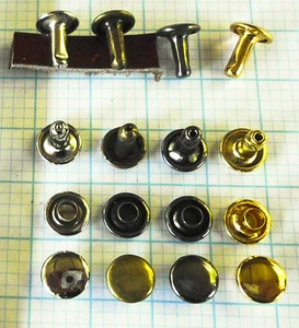 Rapid Rivet 9mm double capped 8mm posts - 4 colours- very easy to use - Picture 1 of 4