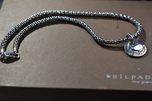 Collar de cadena de palomitas de maíz de plata esterlina Silpada N1106 S0959 colgante grabado $138 - Imagen 1 de 12