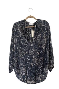 Faithfull The Brand Size Small 6 Alice Striped Blouse Peasant Boho Tunic Top NWT - Picture 1 of 6