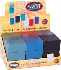 Estuche de plástico abierto abatible de 12 mezclas de color metálico tamaño King - Imagen 1 de 10