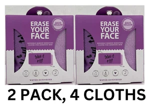 2x Erase Your Face Reusable Makeup Removing Cloth for Sensitive Skin (4 Cloths) - Picture 1 of 3