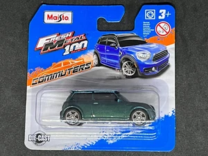 Maisto FRESH METAL 100 Collection Commuters Green BMW Mini Cooper S - Picture 1 of 3
