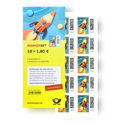 10 Stück 1,80 EUR 1,8 EUR 180 Cent postfrische selbstklebende Briefmarken - Bild 1 von 3