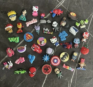 Random Shoe Charms 41pc Lot Different Charm for Shoe Decoration PVC - Picture 1 of 1