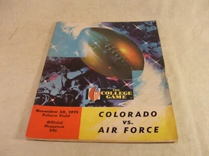 Colorado Buffaloes vs Air Force Falcons 1971 Football Game Program - Picture 1 of 8