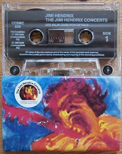JIMI HENDRIX - THE CONCERTS (CASTLE CCSMC235) 1989 UK CASSETTE TAPE DOUBLE PLAY - Picture 1 of 3