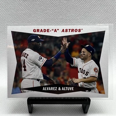 2020 Topps Archives Grade "A" Astros Yordan Alvarez Jose Altuve #60CC-AA RC - Image 1 of 2
