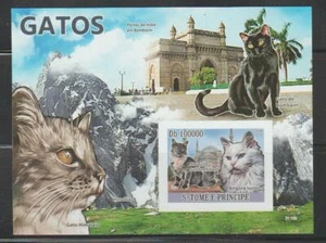S TOME E PRINCIPE 2009 KATZE HAUSTIER BRIEFMARKEN IMPERF KATZEN SS POSTFRISCH - KCAT77 - Bild 1 von 1