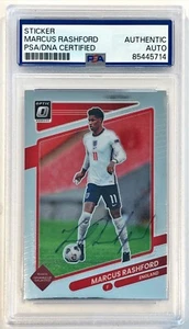 2021 Panini Donruss Optic Marcus Rashford Signed Sticker Auto Card #55 PSA DNA - Picture 1 of 2