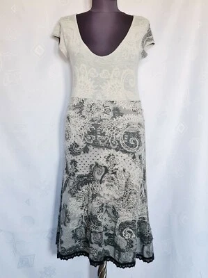 AUTHENTIC DESIGUAL PAISLEY ART EMBROIDERY LOGO WOMENS DRESS-SIZE:US 10/EU 38/XL - Image 1 of 4