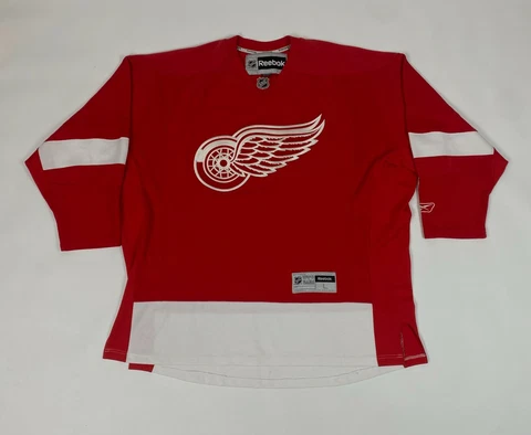 Men's REEBOK DETROIT RED WINGS Lamos Hockey Jersey Shirt Size L Cover