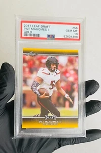 2017 Leaf GOLD Draft Patrick Mahomes II Rookie Card #56 Graded PSA 10 Gem MINT  - Bild 1 von 2