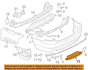 BMW OEM 11-16 528i xDrive Rear Bumper Bumper Components-Lower Guide 51127184765 - Picture 1 of 2