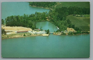 Postal cromada de muelle de barco aéreo cabinas resort Spring City Tennessee - Imagen 1 de 2