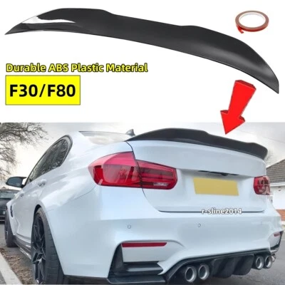 Duckbill Gloss Black PSM Style Trunk Wing Spoiler For BMW F30 M3 328i 330i 12-18 - Image 1 of 4