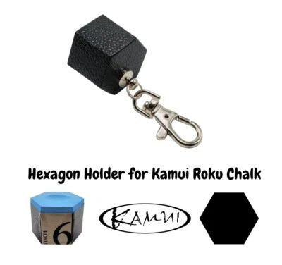 THE HAPPY CHALKER Hexagon Clip On Chalk Holder Billiards Gifts Pool Cue Chalk Chalker Kamui Roku