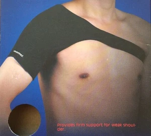 NEW Shoulder Jacket Support Brace Compression Strap protection Elastic Black - Picture 1 of 2