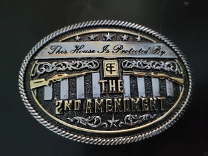 Montana Silversmiths Men's 2nd Amendment Oval Buckle NEW - Picture 1 of 3
