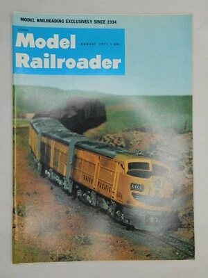 Model Railroader Trains Pacific Railway Tenshodo Roco AUG 1971 Vintage Magazine - Image 1 of 4