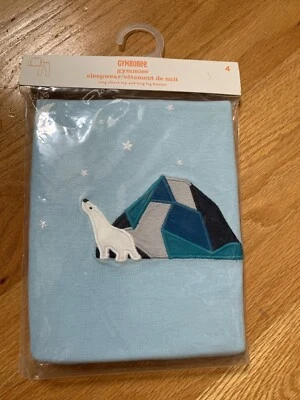 Conjunto de Pijama Gymboree Gymmies Oso Polar Talla 4 Niños Nuevo con Etiquetas Largo Foto 1 de 4