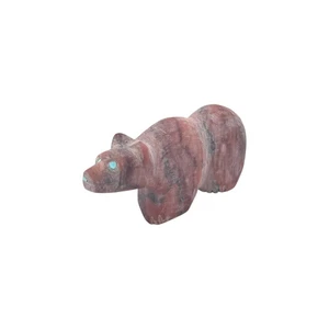 Donavan Laiwakete, Fetish, Bear, Picasso Jasper, Zuni Hand Carved, 2 1/4" - Picture 1 of 4
