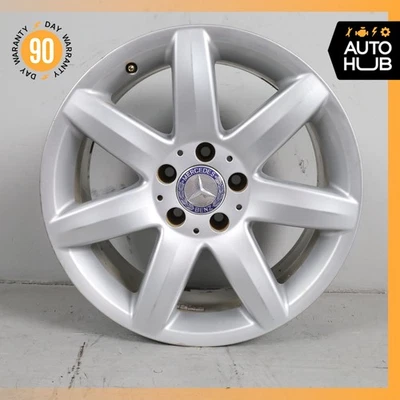 Mercedes R230 SL500 SL600 8.5 X 17 17" Wheel Rim Silver 2304010902 OEM - Image 1 of 4