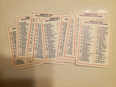 lot of 10 1988 Wonderama NWA wrestling card Checklist # 151-200 - Image 1 of 3