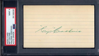 Rip Collins PSA 9 Index card PSA/DNA certified auto grade New York Yankees - Image 1 of 2