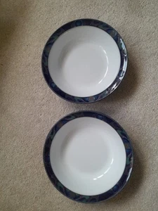 Denby Baroque rimmed cereal bowls x 2 7inch - Picture 1 of 4