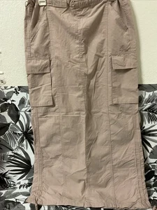 🌻 Women's Mid-Rise Parachute Cargo Maxi Skirt - Wild Fable Pale Pink Size XS 🆕 - Picture 1 of 4