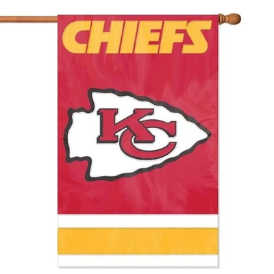 Kansas City Chiefs Premium Double Sided Banner Flag Applique Embroidered... - Image 1 of 2