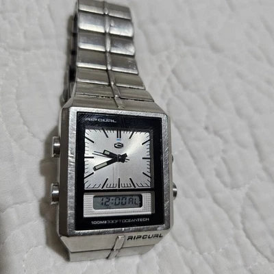 Silver Rip Curl Dual Analogue And Digital Mens Watch (Working) - image 1 of 4