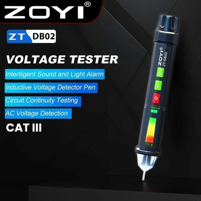 ZOYI Voltage Tester Pen Non Contact AC Dual Range 12/48V–1000V Electric Detector - Image 1 of 4