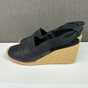 Lauren Ralph Lauren schwarz gewebt Helma Espadrille Keilabsatz Damengröße 8 - Bild 1 von 9