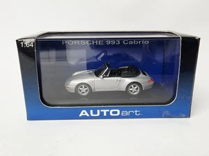 AUTOART PORSCHE 993 CABRIO SILVER 1/64 SCALE MINT IN BOX LOT #51 - Picture 1 of 7