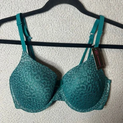 Sujetador push up de encaje verde 36C No Boundaries para mujer NUEVO Foto 1 de 4