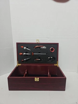 Caja de vino de madera con accesorios para 2 botellas ver descripción  Foto 1 de 4