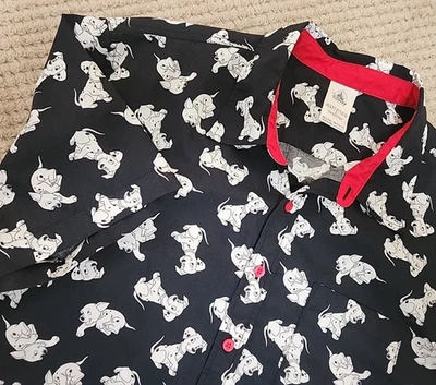 Camisa informal de bolsillo manga corta con estampado de dálmatas de Japón Disney para hombre talla XL~~4L Foto 1 de 4
