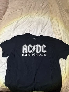 AC/DC Men’s Back In Black T shirt Tee Size XXL Rock Music - Picture 1 of 4