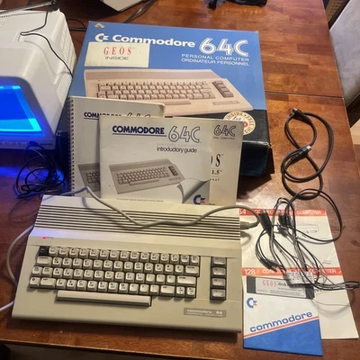 Commodore 64 64C C64 Vintage Computer In Box Tested Working GEOS No Monitor - Image 1 of 4