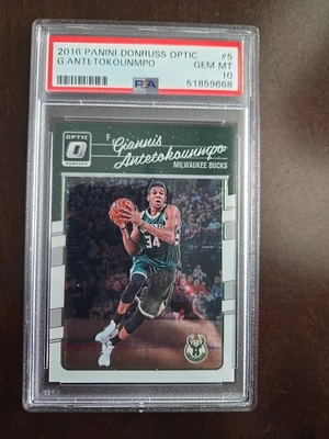 2016 Panini Donruss Optic G. Antetokounmpo #5 PSA 10 Gem 完好 — 第 1/2 张图片